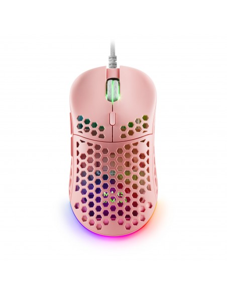 Mars Gaming MM55P Rosa Ratón Gaming RGB Chroma Ultra-ligero 55g 12800 DPI