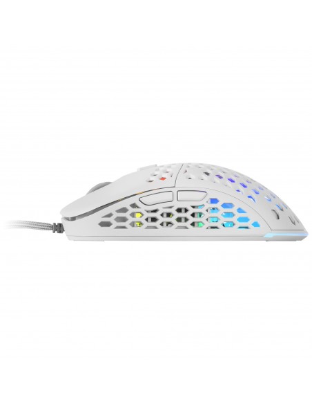Mars Gaming MM55W Blanco Ratón Gaming RGB Chroma Ultra-ligero 55g 12800 DPI