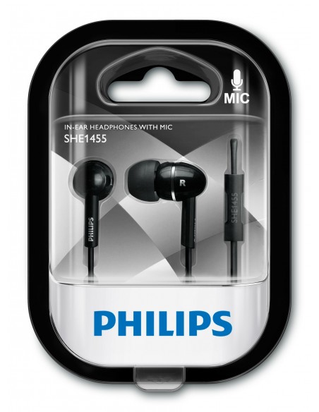 Philips Auriculares intrauditivos SHE1455BK 10
