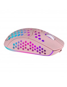 Mars Gaming MMW3P, Ratón Gaming Inalámbrico, RGB Flow, Ultraligero 79g, 3200DPI, Rosa 2