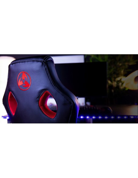Konix Naruto Junior Gaming Silla para videojuegos universal Asiento acolchado Negro, Rojo