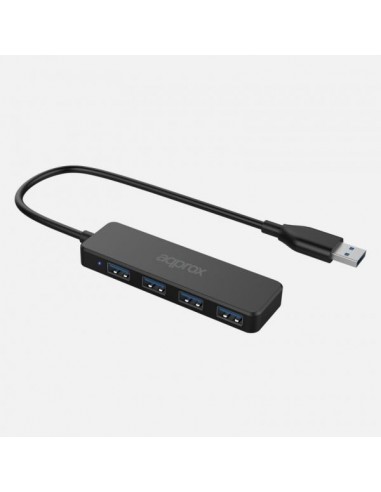 Approx APPC49 hub de interfaz USB 3.2 Gen 2 (3.1 Gen 2) Type-A 5000 Mbit s Negro