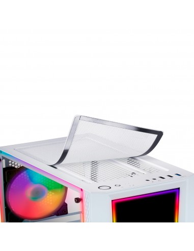 Mars Gaming MC-ART Blanco Caja PC Gaming ATX Doble Cristal Templado Dibujable ARGB 12 Modos Ventilador 12cm