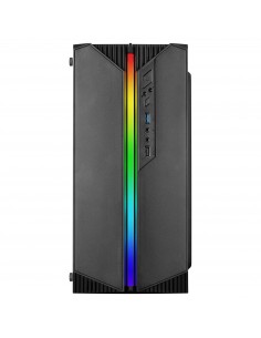 Mars Gaming MC-S1 Negro Caja PC Compacta Gaming Micro-ATX Iluminación ARGB 12 Modos Ventilador FRGB Ventana Lateral Completa 2