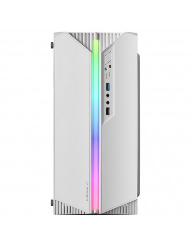 Mars Gaming MC-S1 Blanco Caja PC Compacta Gaming Micro-ATX Iluminación ARGB 12 Modos Ventilador FRGB Ventana Lateral Completa