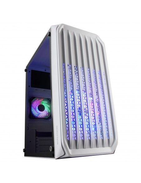 Mars Gaming MC-S2 Blanco Caja PC Compacta Gaming Micro-ATX 2 Ventiladores FRGB Raibow con Rejilla Frontal Ventana Lateral Mars Gaming MC-S2 Blanco Caja PC Compacta Gaming Micro-ATX 2 Ventiladores FRGB Raibow con Rejilla Frontal Ventana Lateral