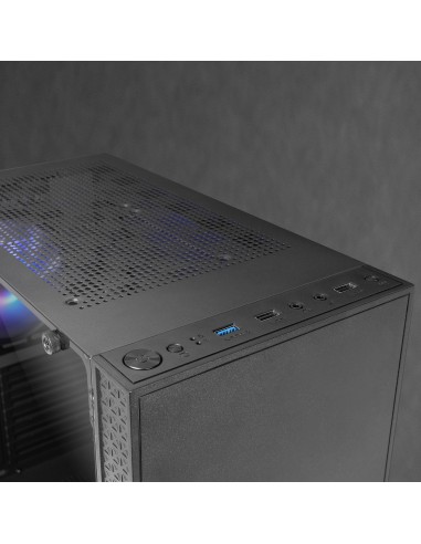 Mars Gaming MC-U3 Negro Caja PC Gaming ATX XL Frontal Triple ARGB Ventilador 12cm ARGB Ventana Cristal Templado