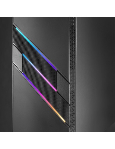 Mars Gaming MC-U3 Negro Caja PC Gaming ATX XL Frontal Triple ARGB Ventilador 12cm ARGB Ventana Cristal Templado