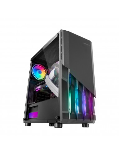 Mars Gaming MC-X2 Negro Caja PC Gaming ATX Frontal Acero FRGB 2 Ventiladores 12cm FRGB Ventana Lateral Completa