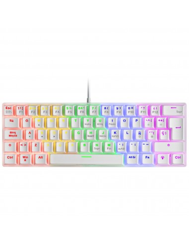 Mars Gaming MK60 teclado USB QWERTY Español Blanco