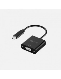 Approx APPC50 adaptador de cable de vídeo 0,13 m USB Tipo C VGA Negro