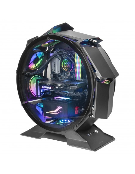 Mars Gaming MCORB Negro Caja PC Gaming Micro-ATX XL Diseño Circular Custom Doble Cristal Templado Mars Gaming MCORB Negro Caja PC Gaming Micro-ATX XL Diseño Circular Custom Doble Cristal Templado