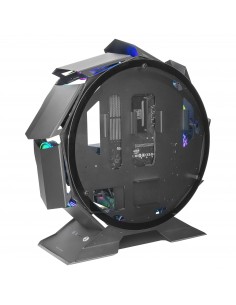 Mars Gaming MCORB Negro Caja PC Gaming Micro-ATX XL Diseño Circular Custom Doble Cristal Templado 2