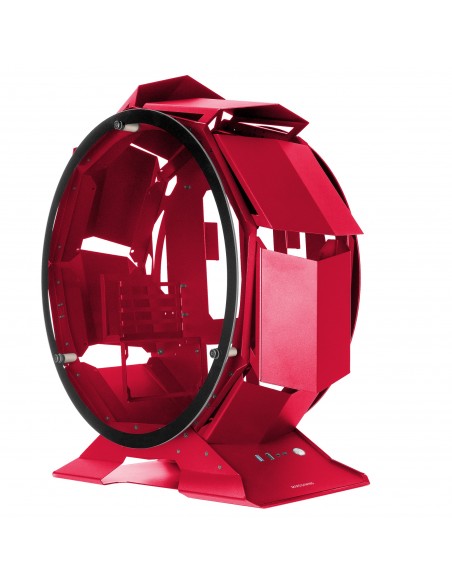 Mars Gaming MCORB Rojo Caja PC Gaming Micro-ATX XL Diseño Circular Custom Doble Cristal Templado