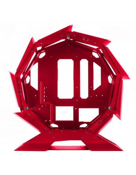 Mars Gaming MCORB Rojo Caja PC Gaming Micro-ATX XL Diseño Circular Custom Doble Cristal Templado