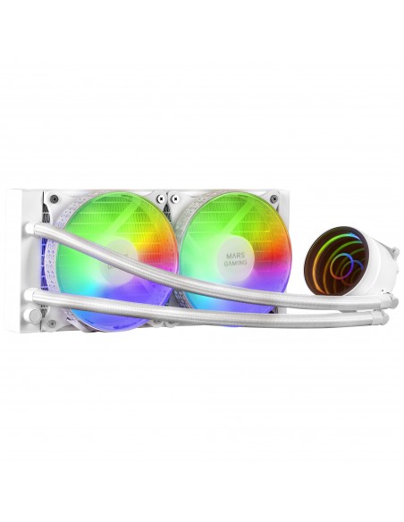 Mars Gaming MLONE240 Procesador Kit de refrigeración líquida 12 cm Blanco 1 pieza(s)