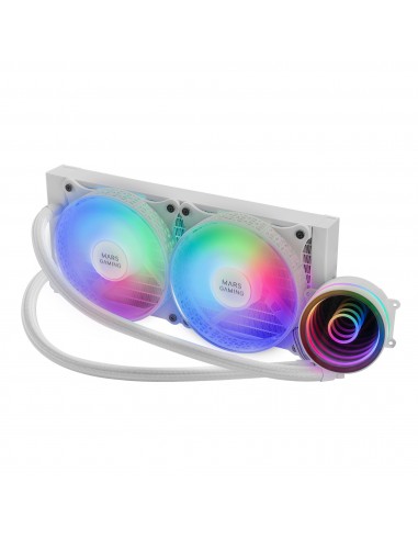 Mars Gaming MLONE240 Procesador Kit de refrigeración líquida 12 cm Blanco 1 pieza(s)