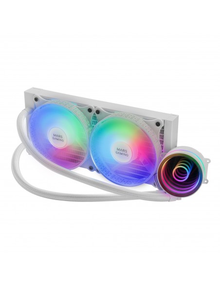 Mars Gaming MLONE240 Procesador Kit de refrigeración líquida 12 cm Blanco 1 pieza(s)