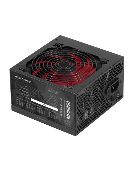 Mars Gaming MPIII850 Fuente Alimentación PC ATX 850W 5 Años Garantía Tecnología Silenciosa AI-RPM 85% Eficiencia Negro Mars Gaming MPIII850 Fuente Alimentación PC ATX 850W 5 Años Garantía Tecnología Silenciosa AI-RPM 85% Eficiencia Negro