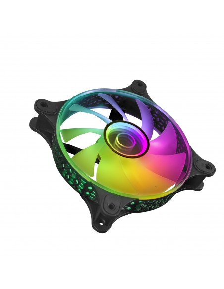 Mars Gaming MF-3D Negro Ventilador ARGB 360° 12cm Espejo Infinito 3D Sistema Anti-vibraciones Ultra-silencioso Compatibilidad Mars Gaming MF-3D Negro Ventilador ARGB 360° 12cm Espejo Infinito 3D Sistema Anti-vibraciones Ultra-silencioso Compatibilidad