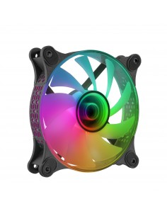 Mars Gaming MF-3D Negro Ventilador ARGB 360° 12cm Espejo Infinito 3D Sistema Anti-vibraciones Ultra-silencioso Compatibilidad 2