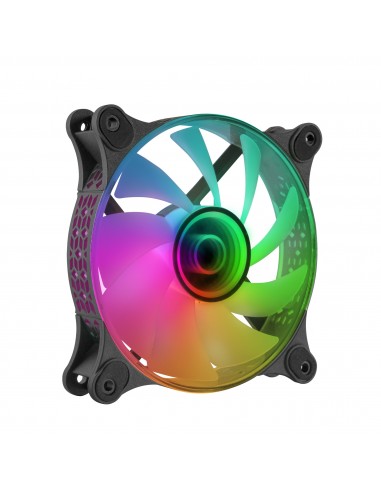 Mars Gaming MF-3D Negro Ventilador ARGB 360° 12cm Espejo Infinito 3D Sistema Anti-vibraciones Ultra-silencioso Compatibilidad