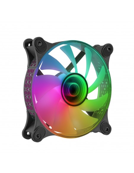 Mars Gaming MF-3D Negro Ventilador ARGB 360° 12cm Espejo Infinito 3D Sistema Anti-vibraciones Ultra-silencioso Compatibilidad Mars Gaming MF-3D Negro Ventilador ARGB 360° 12cm Espejo Infinito 3D Sistema Anti-vibraciones Ultra-silencioso Compatibilidad