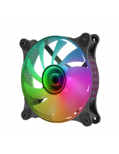 Mars Gaming MF-3D Negro Ventilador ARGB 360° 12cm Espejo Infinito 3D Sistema Anti-vibraciones Ultra-silencioso Compatibilidad