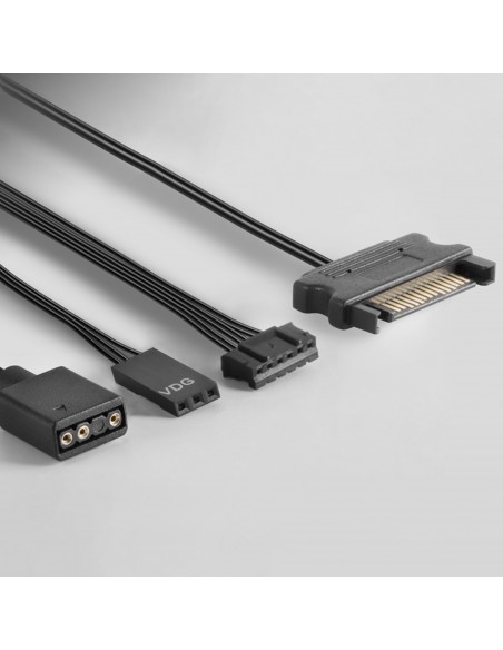 Mars Gaming MF-3DKIT Blanco Kit 3 Ventiladores ARGB 360° 12cm Espejo Infinito 3D Sistema Anti-vibraciones Controlador ARGB