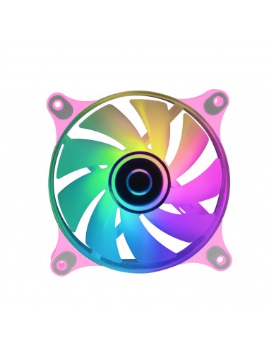 Mars Gaming MF-3D Rosa Ventilador ARGB 360° 12cm Espejo Infinito 3D Sistema Anti-vibraciones Ultra-silencioso Compatibilidad