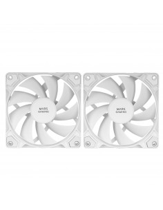 Mars Gaming MFPROX2W sistema de refrigeración para ordenador Carcasa del ordenador Ventilador 12 cm Blanco 2 pieza(s) 2
