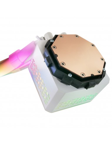 Mars Gaming ML-ULTRA240 Blanco Refrigeración Líquida CPU TDP 500W Espejo Infinito 2 Ventiladores Silenciosos FDB ARGB Tubos