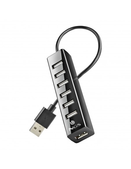 NGS IHUB7 TINY USB 2.0 480 Mbit s Negro