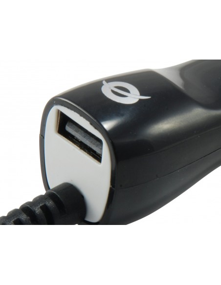 Conceptronic CUSBCARMICU2A cargador de dispositivo móvil Universal Negro, Blanco Encendedor de cigarrillos Auto