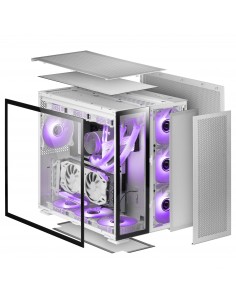 Mars Gaming MC-NOVA Torre Gaming Custom XXL E-ATX Aluminio Aeroespacial Doble Ventana Completa Cristal Templado Estructura