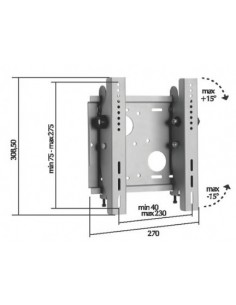 ITB AMOMBMONOPLS soporte para TV Plata 2