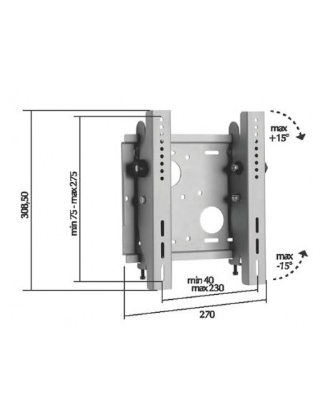 ITB AMOMBMONOPLS soporte para TV Plata