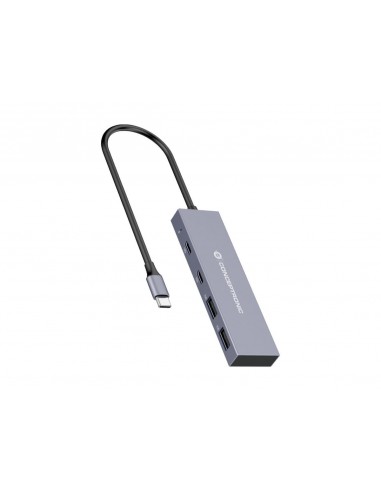 Conceptronic HUBBIES13G hub de interfaz USB 3.2 Gen 2 (3.1 Gen 2) Type-C 10000 Mbit s Gris