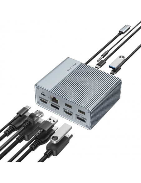 Targus HDG212B-GL base para portátil y replicador de puertos Alámbrico USB 3.2 Gen 1 (3.1 Gen 1) Type-C Gris