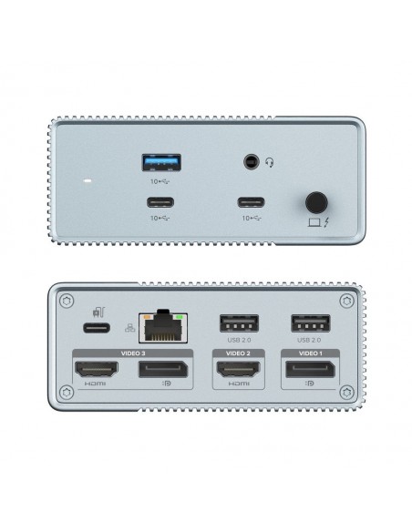 Targus HDG212B-GL base para portátil y replicador de puertos Alámbrico USB 3.2 Gen 1 (3.1 Gen 1) Type-C Gris