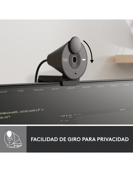 Logitech Brio 300 cámara web 2 MP 1920 x 1080 Pixeles USB-C Grafito