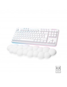 Logitech G G715 teclado RF Wireless + Bluetooth QWERTY Español Blanco