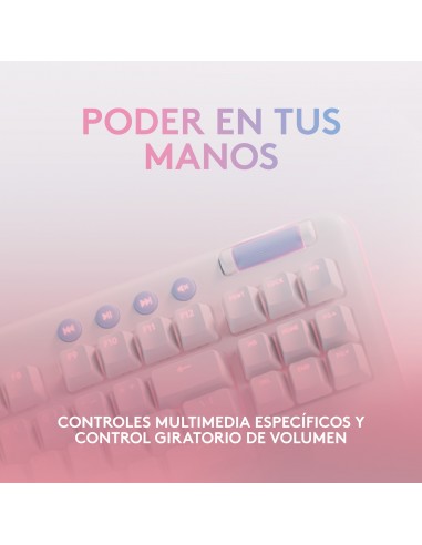 Logitech G G715 teclado RF Wireless + Bluetooth QWERTY Español Blanco