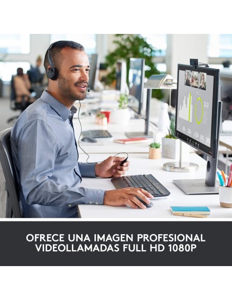 Logitech Hd Pro C920 cámara web 3 MP 1920 x 1080 Pixeles USB 2.0 Negro