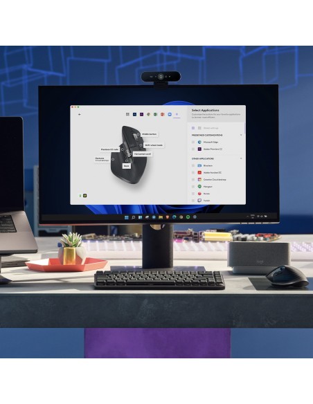 Logitech MX Master 3S ratón mano derecha RF Wireless + Bluetooth Laser 8000 DPI