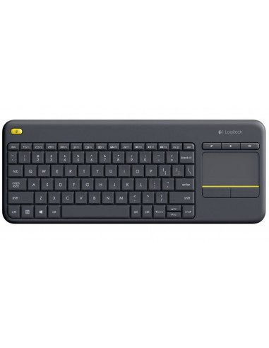 Logitech K400 Plus Tv teclado RF inalámbrico QWERTZ Alemán Negro