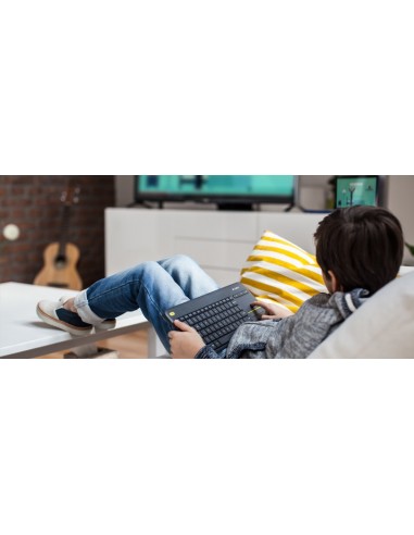 Logitech K400 Plus Tv teclado RF inalámbrico QWERTZ Alemán Negro