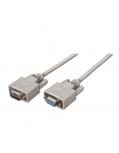 AISENS A112-0065 cable de serie Beige 1,8 m DB9 2