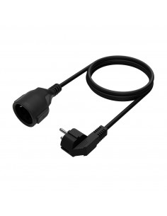 AISENS Cable Alargador de Alimentacion Schuko, CEE7 M-CEE7 H, Negro, 5.0M 2