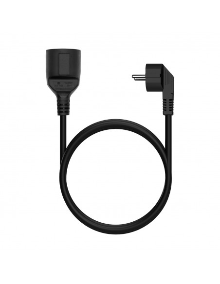 AISENS Cable Alargador de Alimentacion Schuko, CEE7 M-CEE7 H, Negro, 5.0M